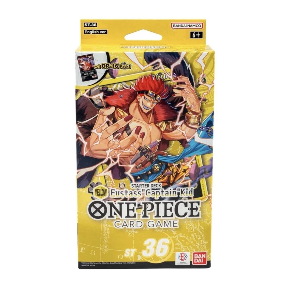 One Piece Card Game Eustass Starter Deck ST36 English Sealed Yellow
